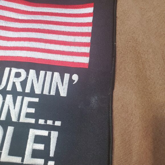 Vintage 90s Sz Large America MADE IN USA Spell Out Stitched Crewneck Sweatshirt - Picture 9 of 11